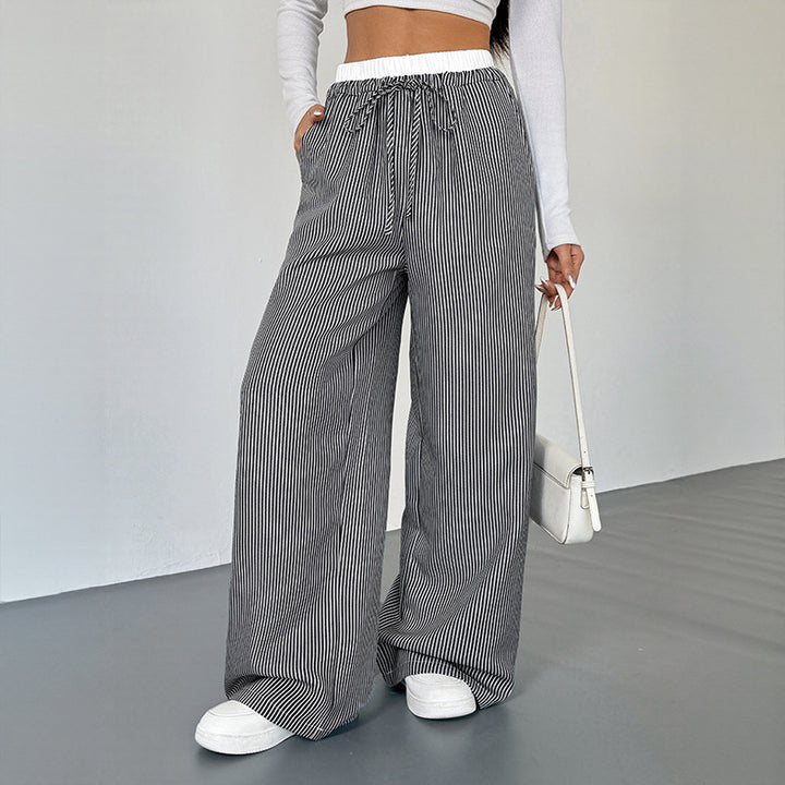 Damen Lässige und elegante Streifenhose Echo Archiv