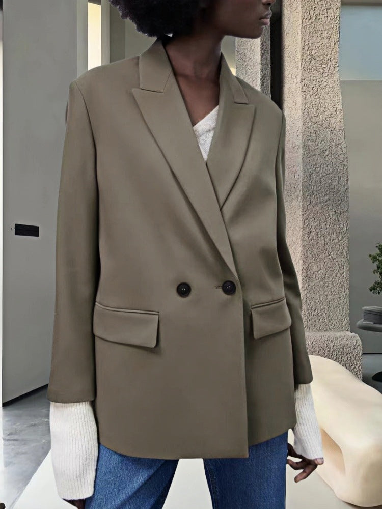 Damen Modischer und eleganter Oversized Blazer Echoarchiv