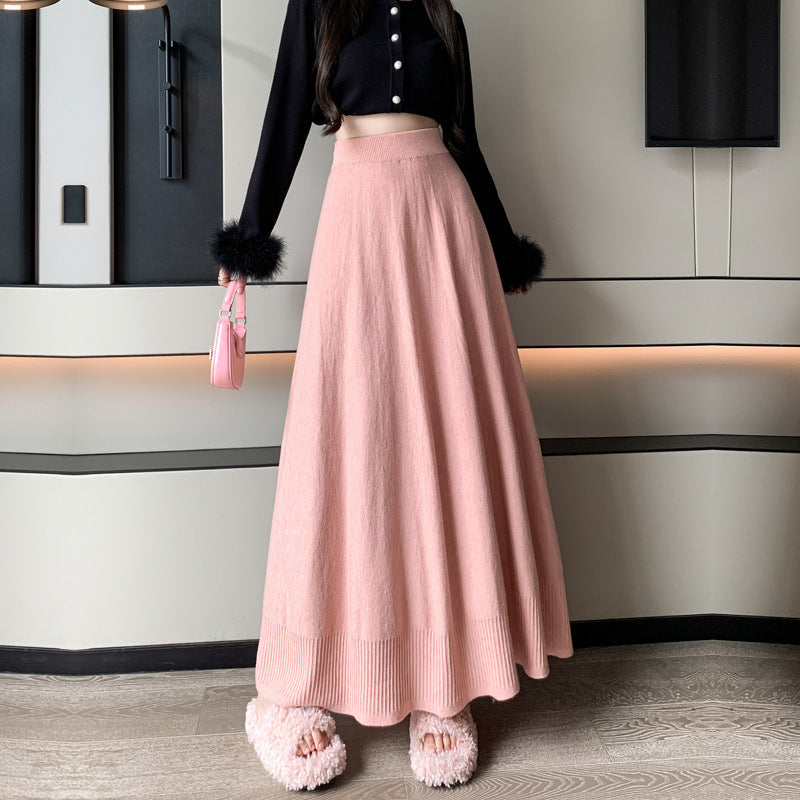 Damen Eleganter Maxirock mit Plisseefalten und elastischem Bund Echo Archiv