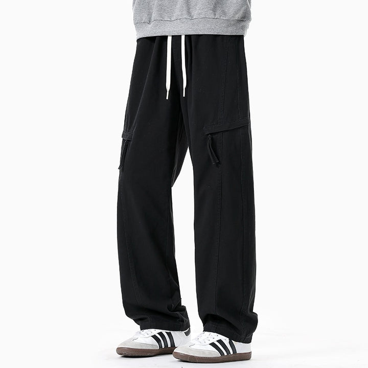 Herren Weite Cargo-Jogginghose im Baggy‑Schnitt mit Kordelbund & Mehrfachtaschen Echoarchiv