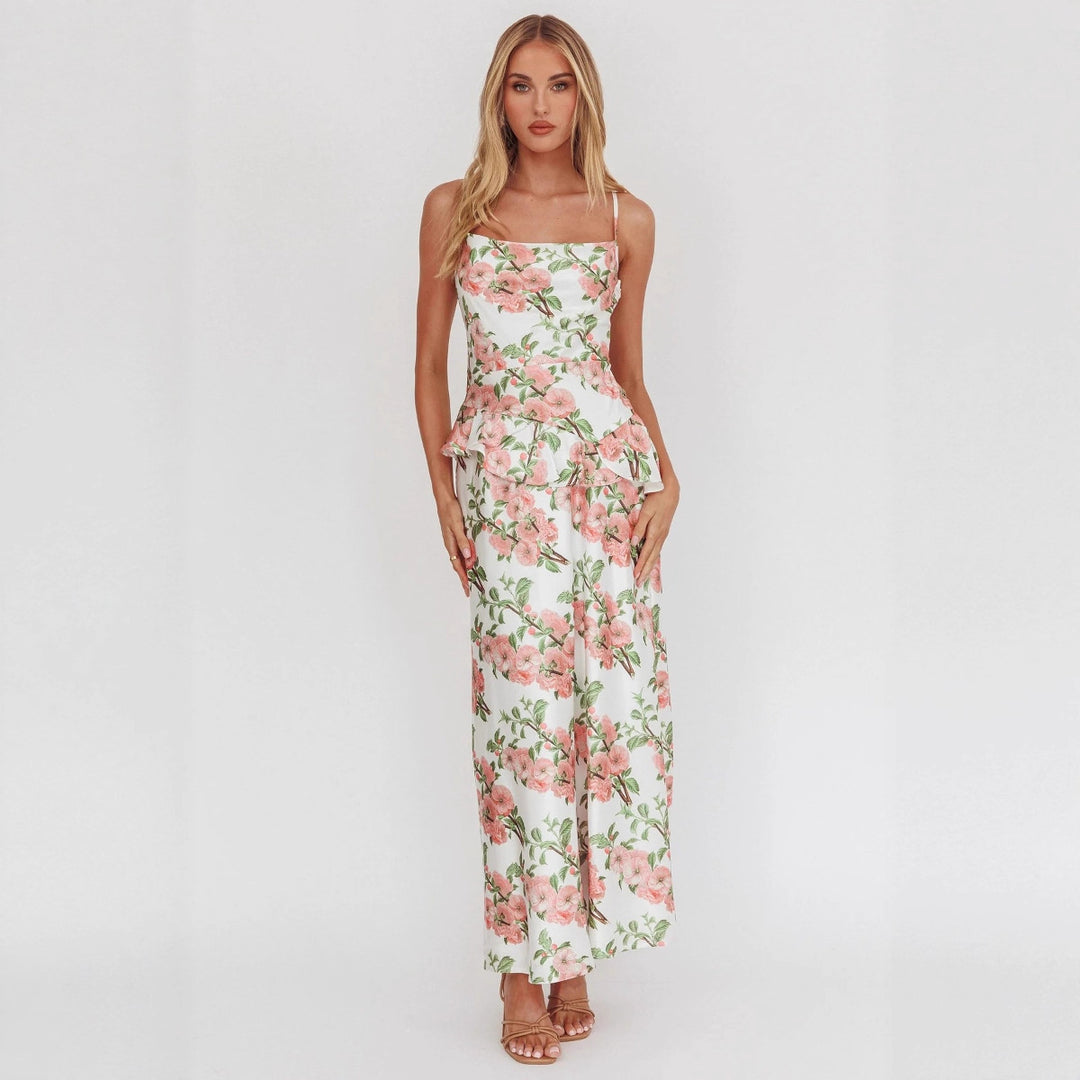 Damen Elegantes Peplum-Kleid mit floralem Design Echo Archiv