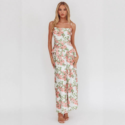 Damen Elegantes Peplum-Kleid mit floralem Design Echo Archiv