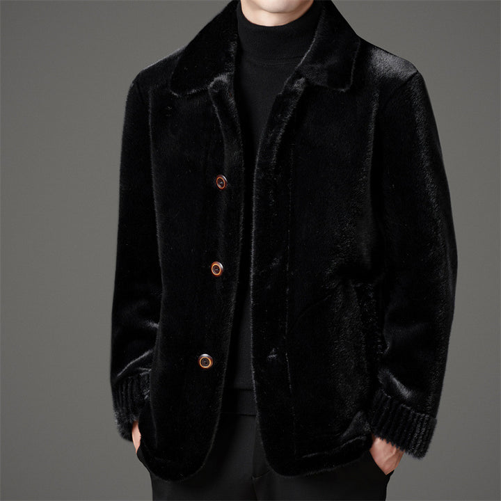 Herren elegante Kunstfelljacke Echoarchiv