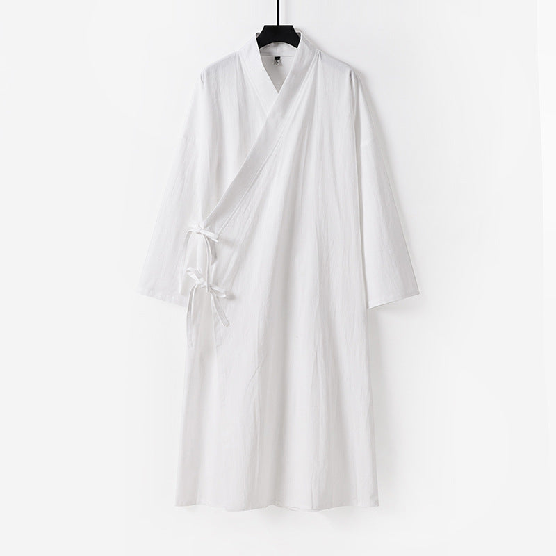 Unisex Langer Kimono-Mantel mit Bindeband, weitem Schnitt und minimalistischer Silhouette Echoarchiv