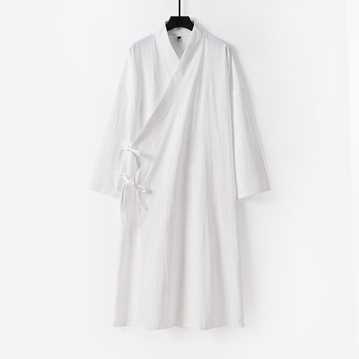 Unisex Langer Kimono-Mantel mit Bindeband, weitem Schnitt und minimalistischer Silhouette Echoarchiv