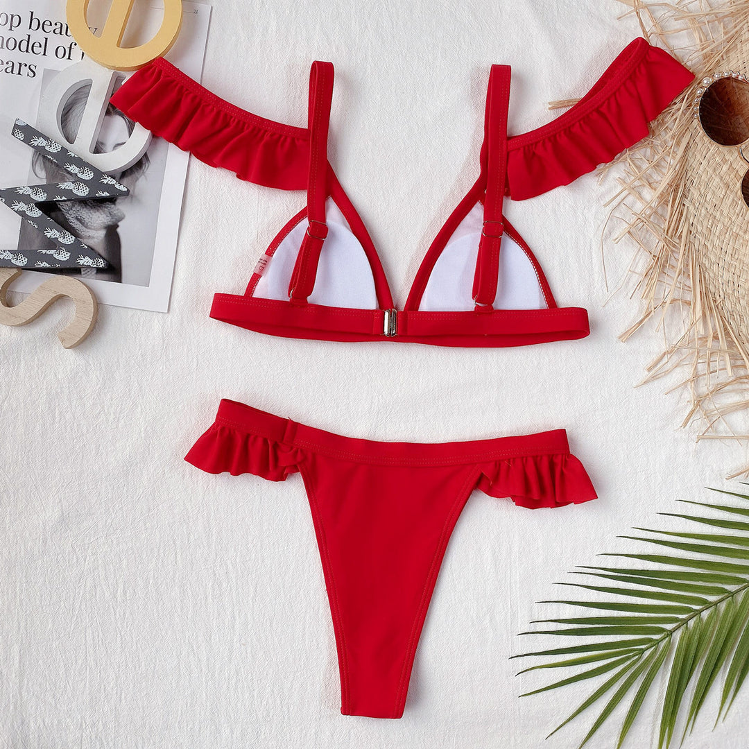 Damen sexy Bikini mit verspielten Rüschen Echo Archiv