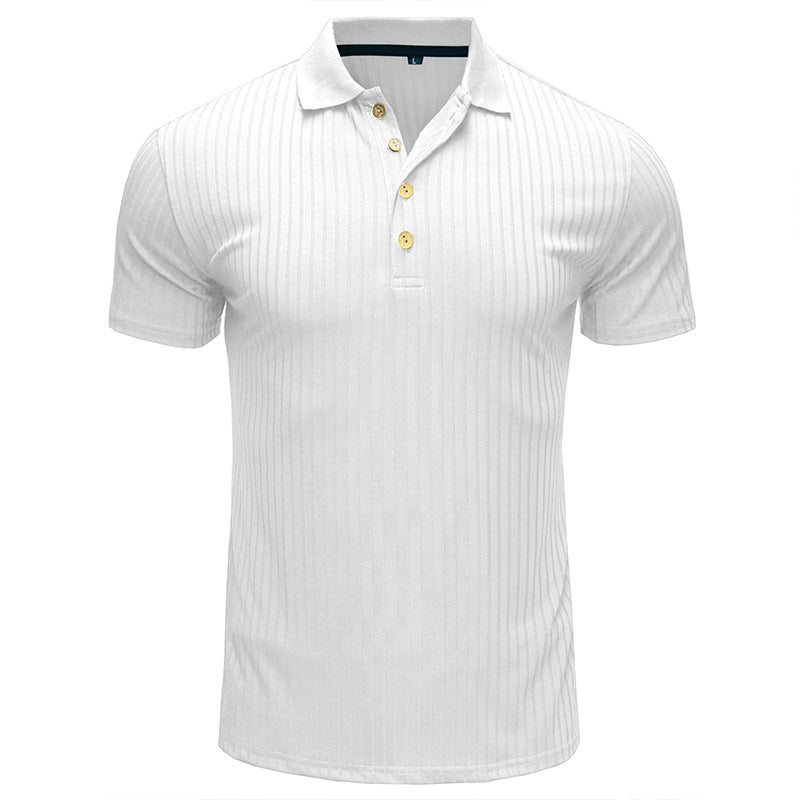 Herren Polo-Shirt mit strukturiertem Design und modischen Knöpfen Echoarchiv