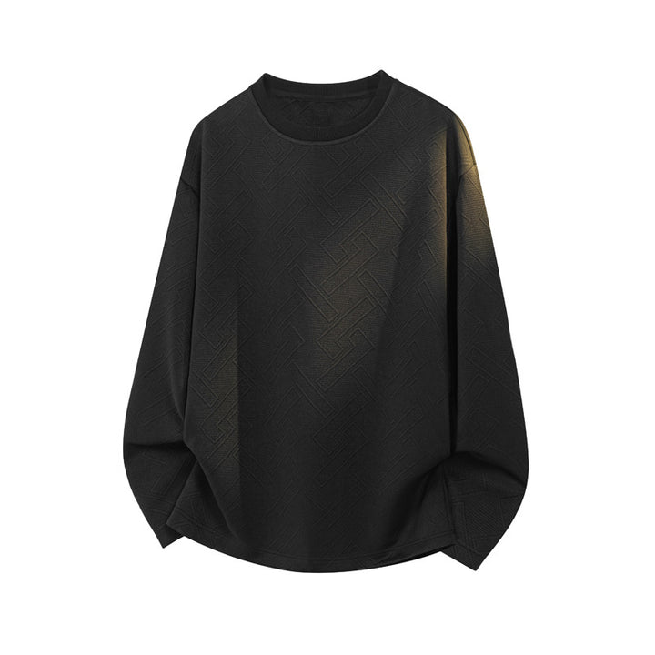 Herren Trend Sweatshirt mit auffälligem Texturmuster Echo Archive