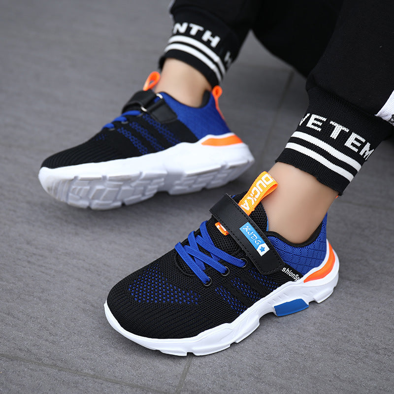 Unisex Kinder-Sneaker mit atmungsaktivem Strickschaft und Klettverschluss Echoarchiv
