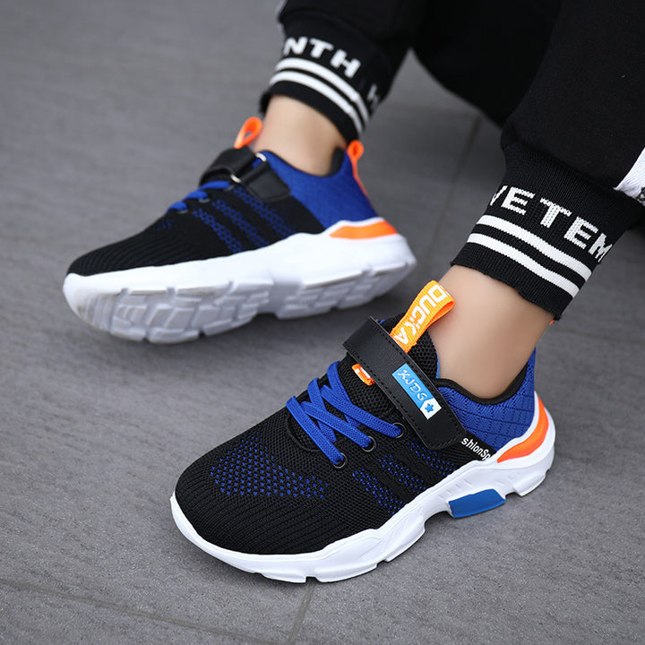 Unisex Kinder-Sneaker mit atmungsaktivem Strickschaft und Klettverschluss Echoarchiv