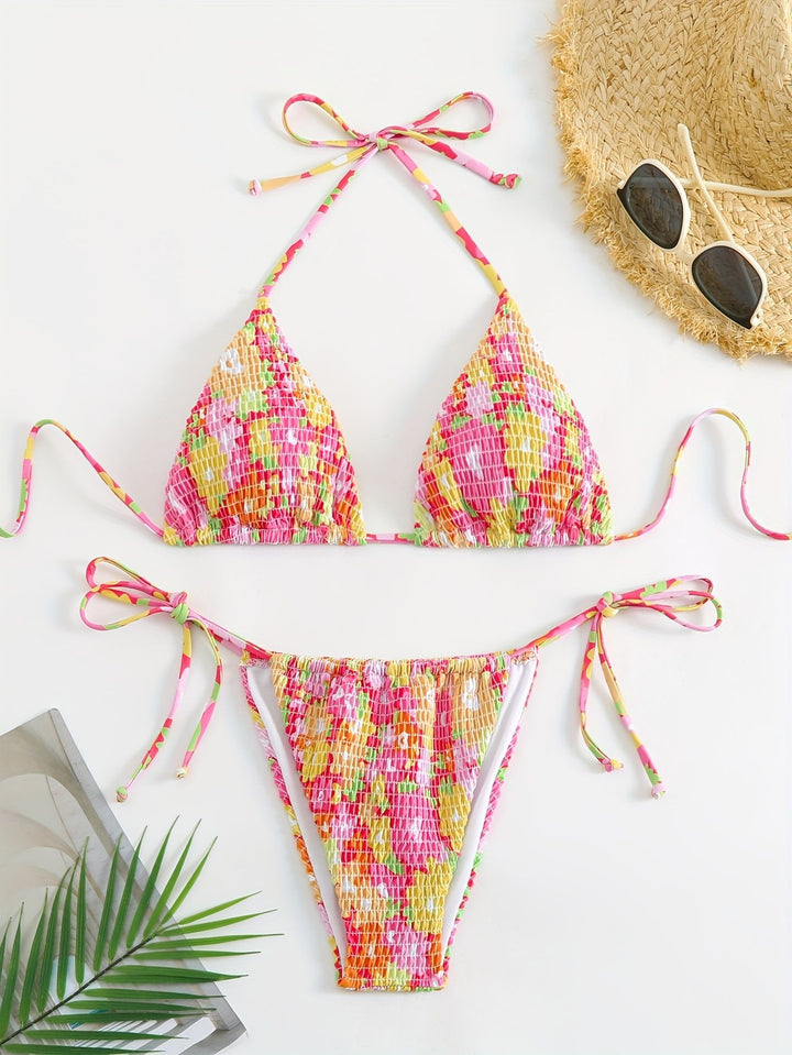 Damen Triangel-Bikini-Set mit floralem Design Echo Archiv