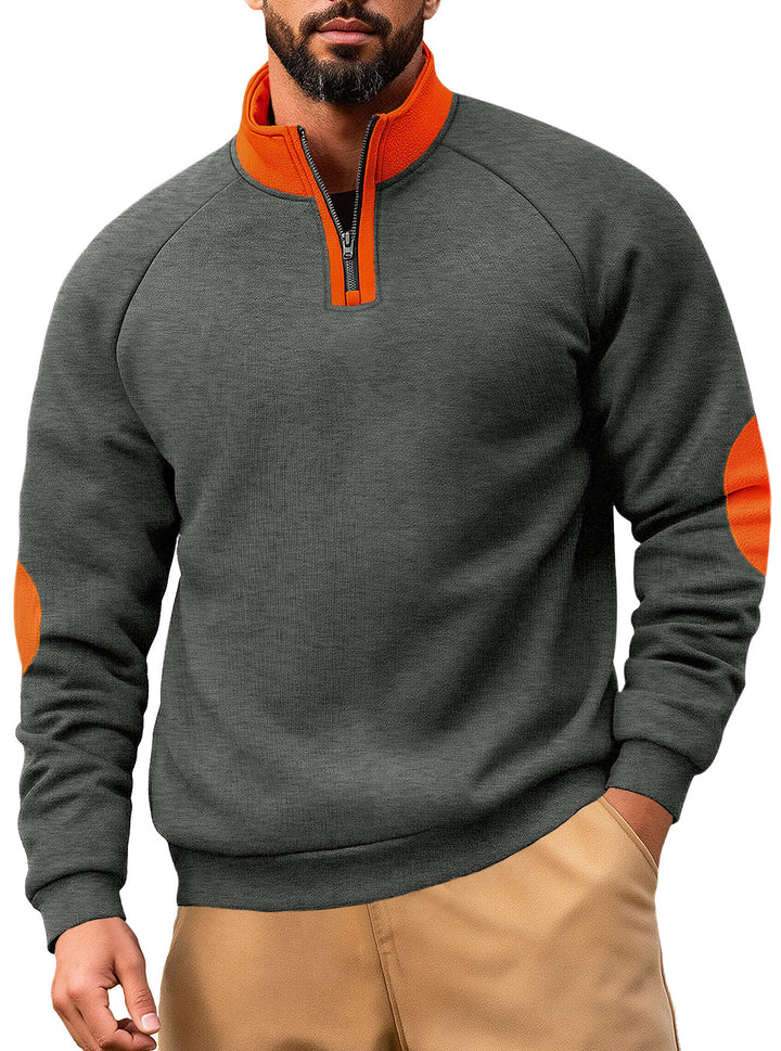 Herren Fleece-Kapuzenpullover mit innovativem Reißverschluss und Kontrastdetails Echoarchiv