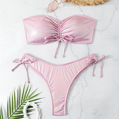 Damen Shimmerndes Banede Bikini-Set Echo Archiv