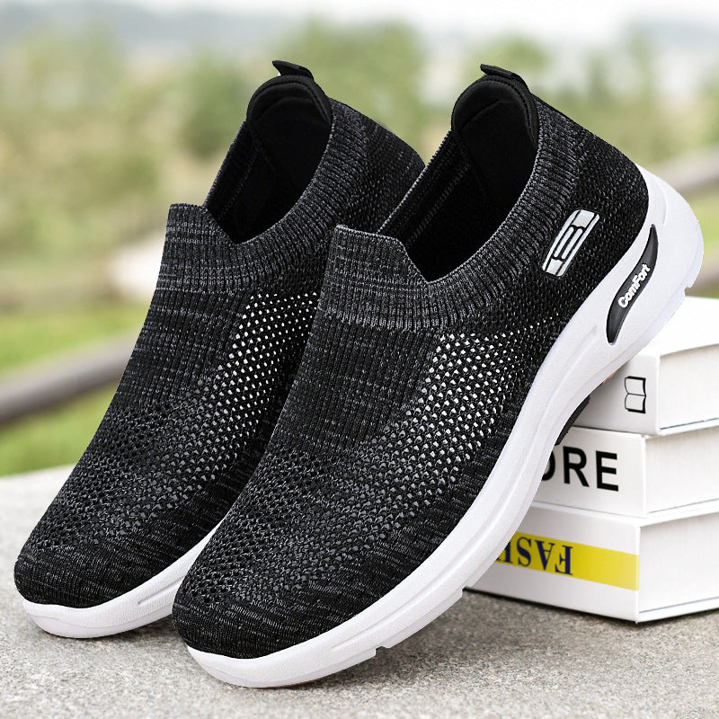 Damen nan nahtloser Strick-Slip-On Alltagswalker mit elastischem Knöchelschaft und stoßdämpfender Luftkissen-Zwischensohle Echo Archiv