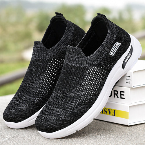Damen nan nahtloser Strick-Slip-On Alltagswalker mit elastischem Knöchelschaft und stoßdämpfender Luftkissen-Zwischensohle Echo Archiv