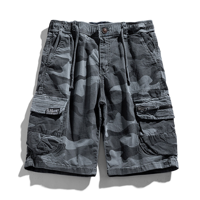 Herren Camouflage-Cargo-Shorts mit elastischem Tunnelzugbund und Multifachtaschen Echo Archiv