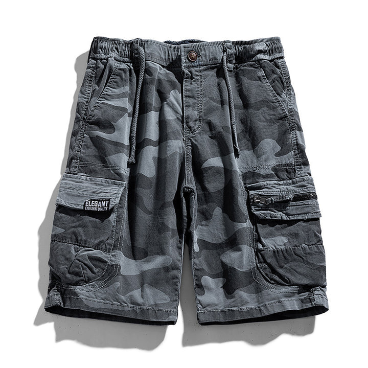 Herren Camouflage-Cargo-Shorts mit elastischem Tunnelzugbund und Multifachtaschen Echo Archiv