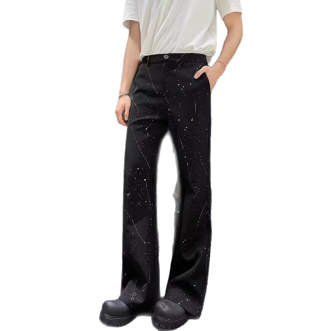 Herren Weitgeschnittene Jeans mit abstraktem Muster Echoarchiv