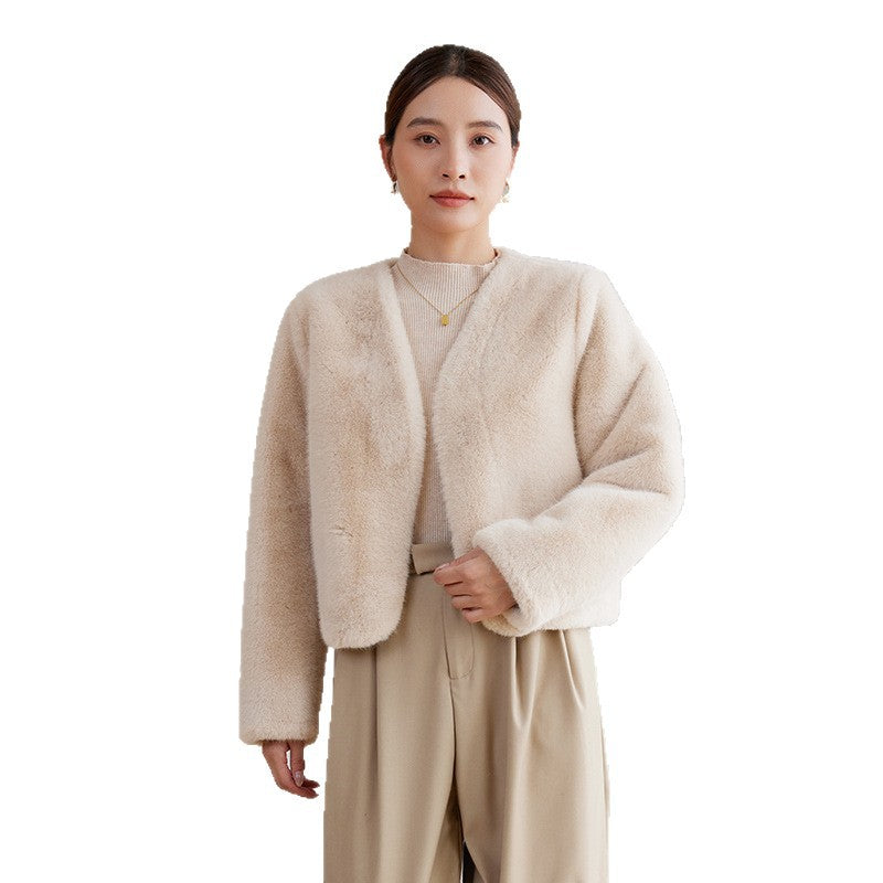Damen Kuschelige Kurzjacke Echo Archiv