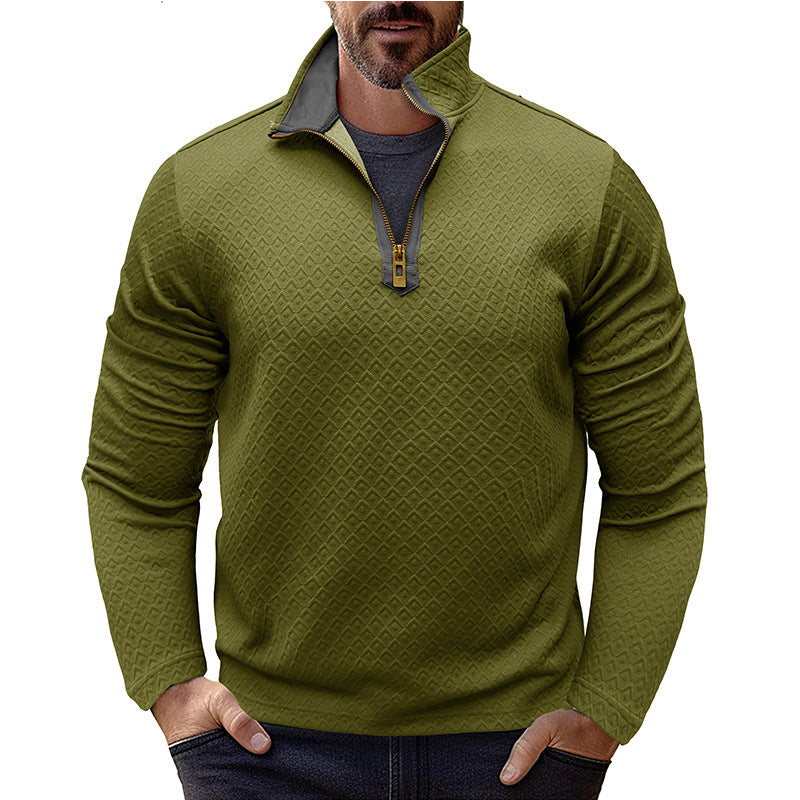 Herren Stehkragenpullover mit Reißverschluss Echoarchiv