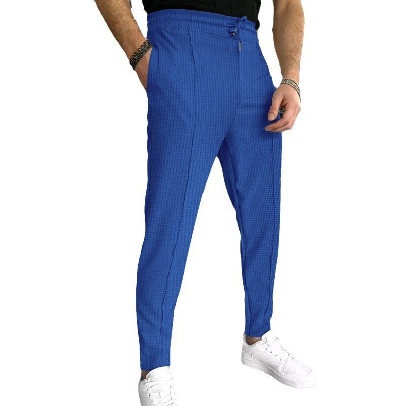 Herren modische Freizeithose mit elastischem Bund und eingewebtem Muster Echoarchiv