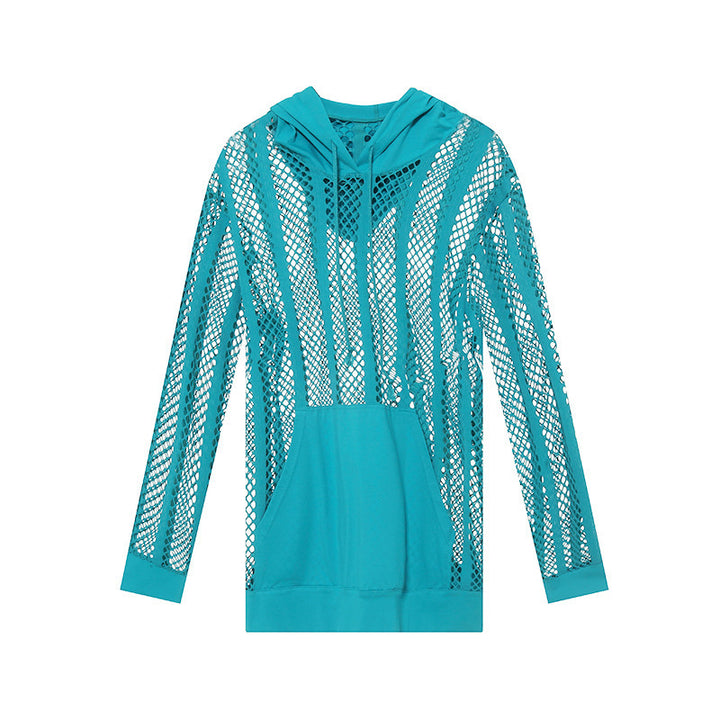 Herren atmungsaktiver Mesh-Hoodie mit Kapuze Echoarchiv