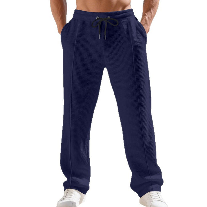 Herren Sportliche Freizeithose mit elastischem Bund und strukturiertem Gewebe Echoarchiv