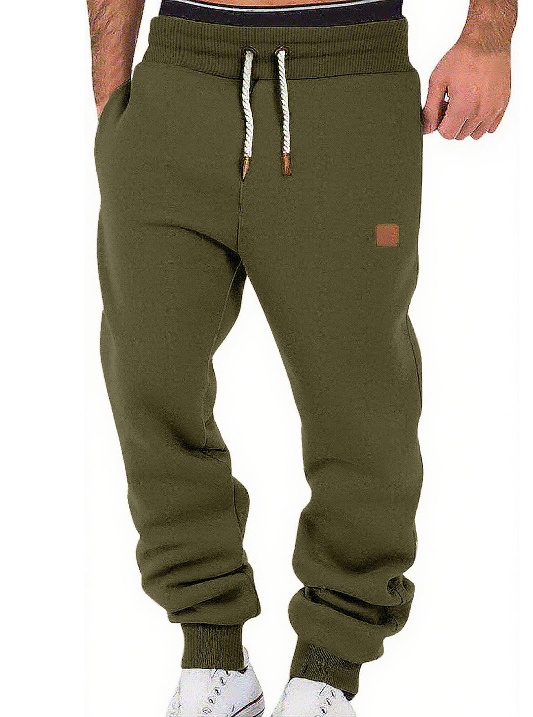 Herren Relax-Fit Fleece-Jogginghose mit Bündchen und Kordelzug Echoarchiv