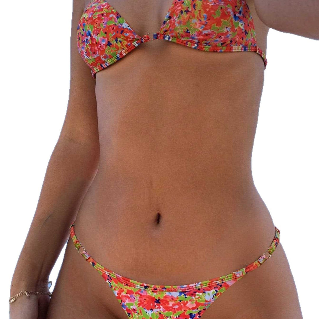 Damen Triangel-Bikini mit floralem Muster und verstellbaren Trägern Echo Archiv