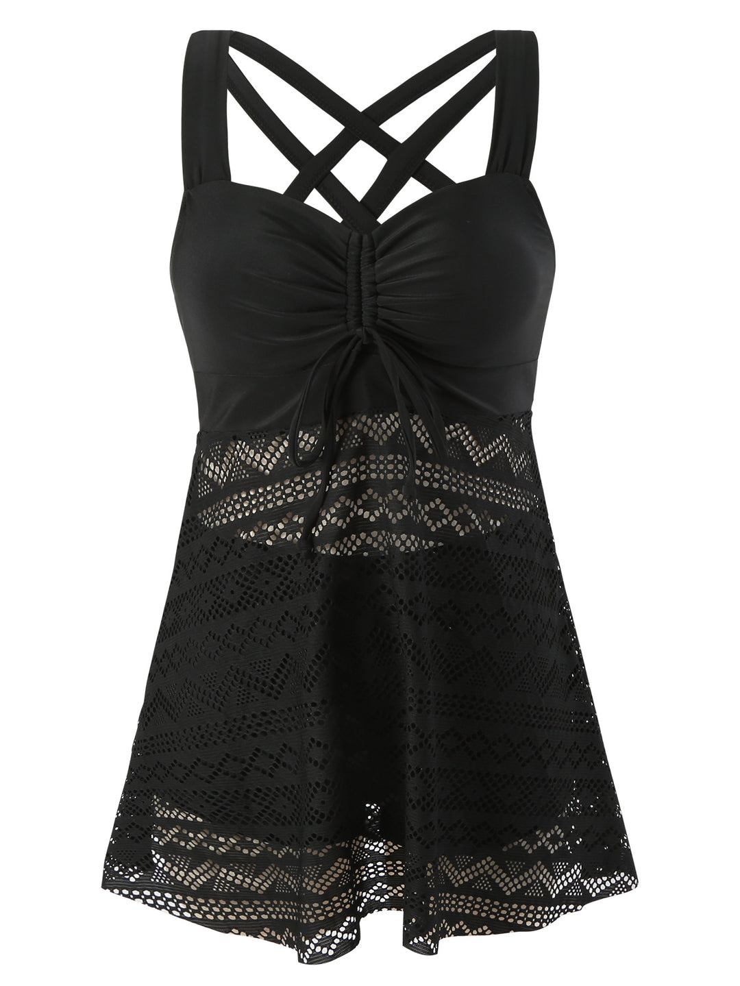 Damen Schwimmkleid mit raffinierter Rückenpartie und sehr elastischer Stoffqualität Echo Archiv