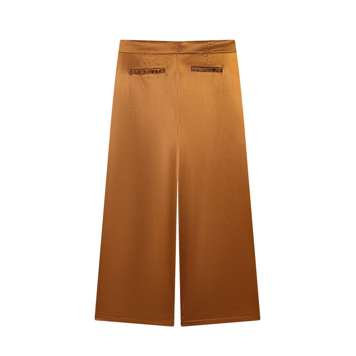 Damen elegante Culotte-Hose mit Knopfdetails und hohem Bund Echo Archiv