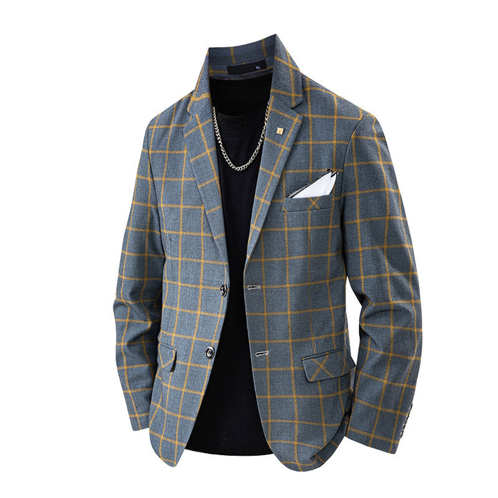 Herren eleganter Blazer mit kariertem Design und feinem Innenfutter Echoarchiv