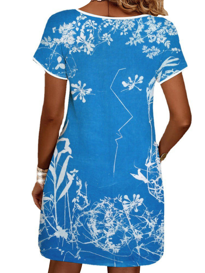 Damen Sommerliches T-Shirt-Kleid mit floralem Print Echo Archiv