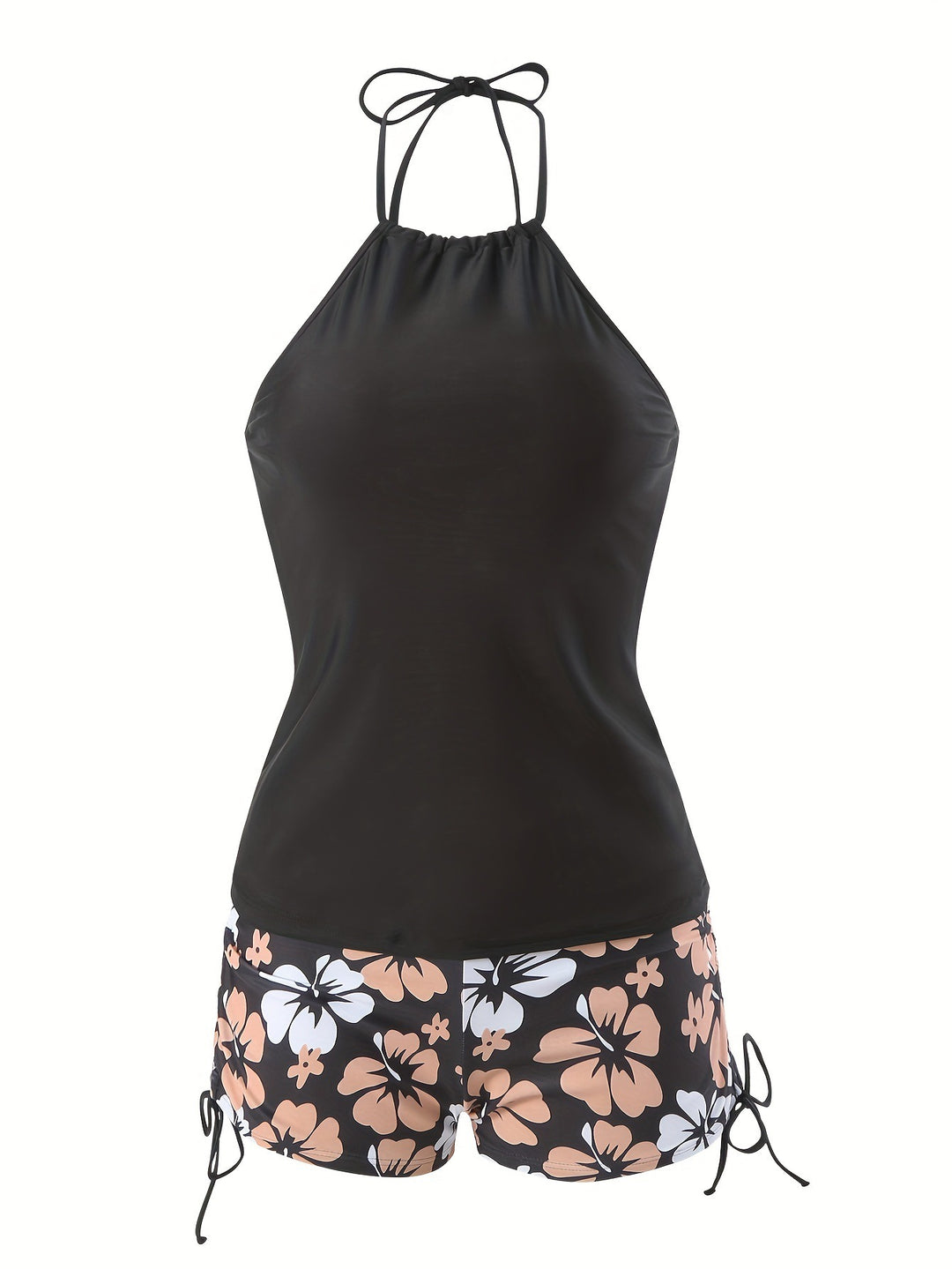 Damen Tankini-Set mit lässigem Oberteil und hoch taillierten Shorts Echo Archiv