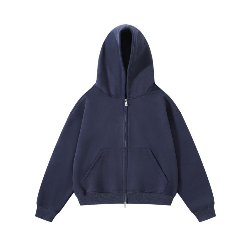 Unisex Oversize Kapuzenjacke mit durchgehendem Reißverschluss und Kängurutaschen aus Baumwoll-Fleece Echo Archiv