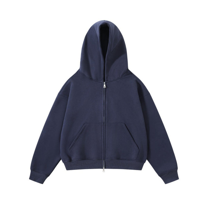 Unisex Oversize Kapuzenjacke mit durchgehendem Reißverschluss und Kängurutaschen aus Baumwoll-Fleece Echo Archiv