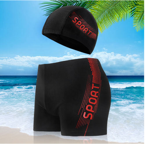 Herren Sportliche Schwimmshorts mit passender Badekappe Echo Archiv