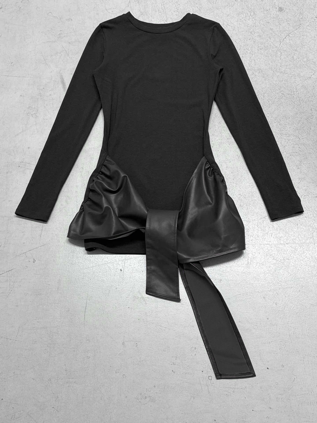 Damen Asymmetrisches Longsleeve-Tunika-Kleid mit seitlicher Schluppe Echo Archiv
