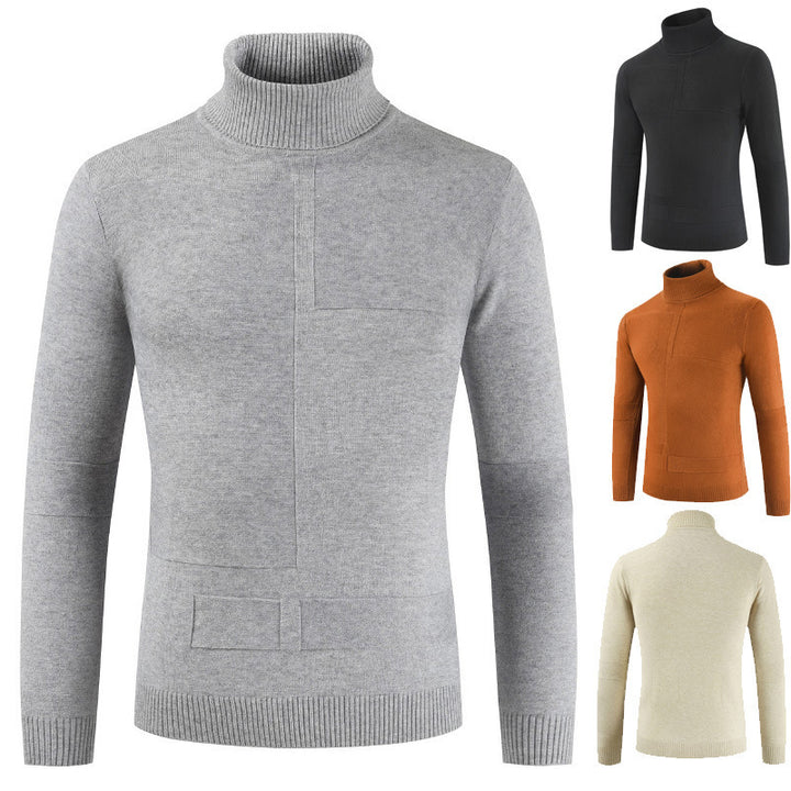 Herren Rollkragenpullover aus weichem Strickmaterial mit modernem Design Echoarchiv