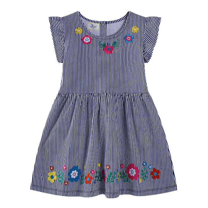 Mädchen Blumenstickerei Sommerkleid Echo Archiv