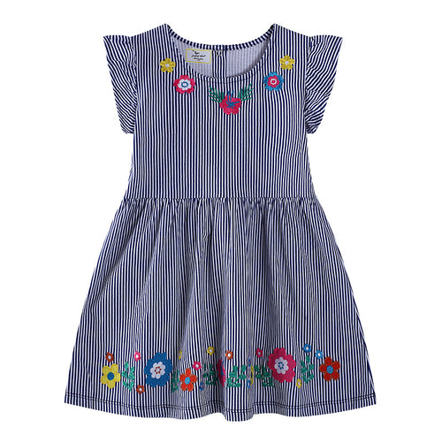Mädchen Blumenstickerei Sommerkleid Echo Archiv