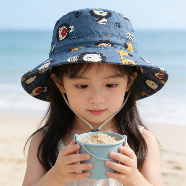Unisex nan Kinder Sonnenhut mit breiter Krempe verstellbarem Kinnband und Einhornprint  Echo Archiv