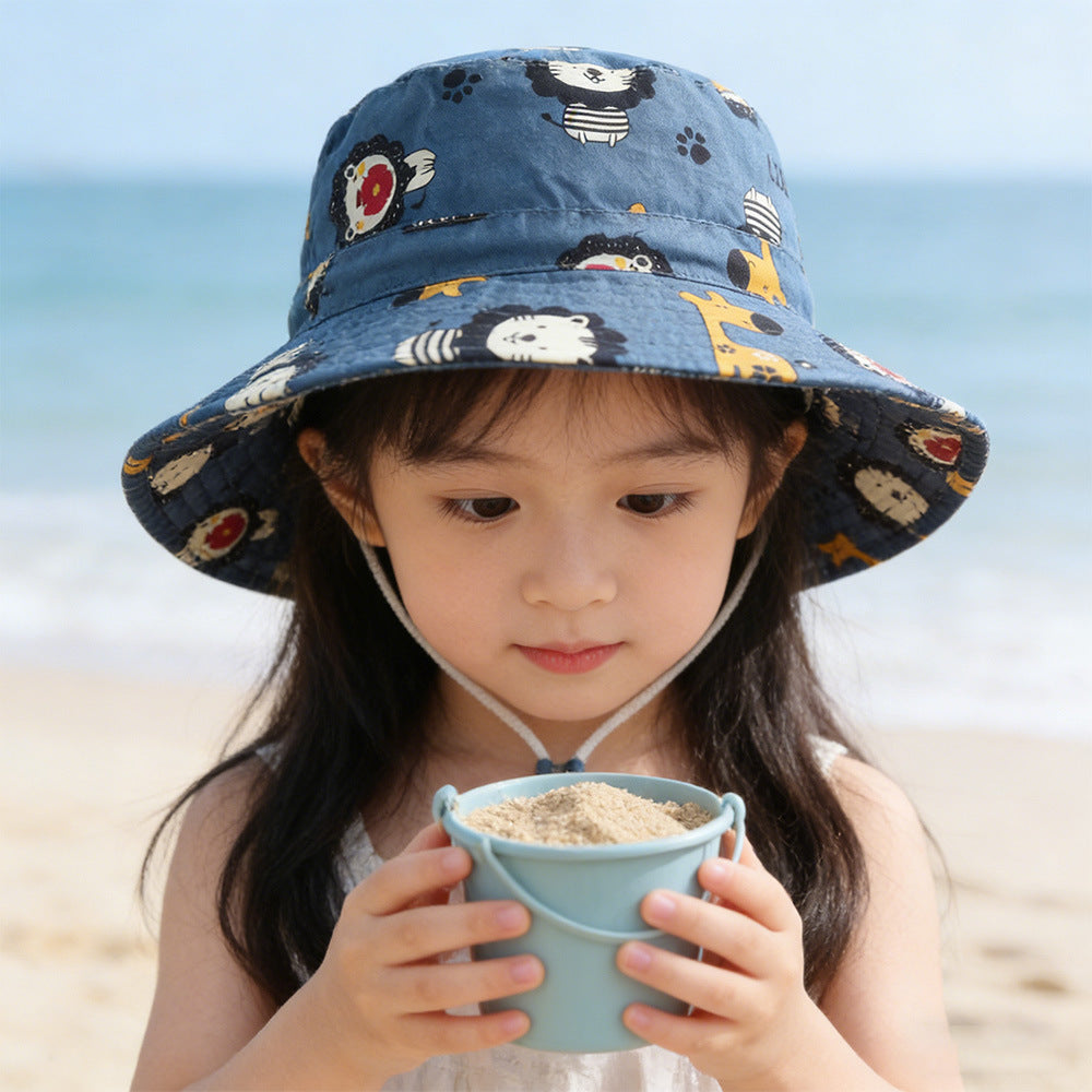 Unisex nan Sonnenhut für Kinder mit verstellbarem Kinnband, breiter Krempe und hohem UV-Schutz Echo Archiv