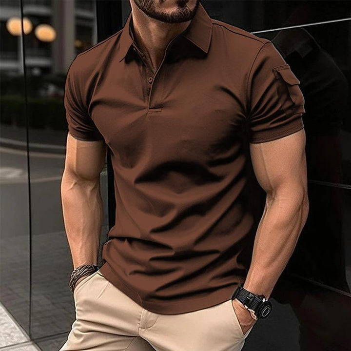 Herren Poloshirt mit funktionalen Ärmeln und sportlichem Schnitt Echoarchiv