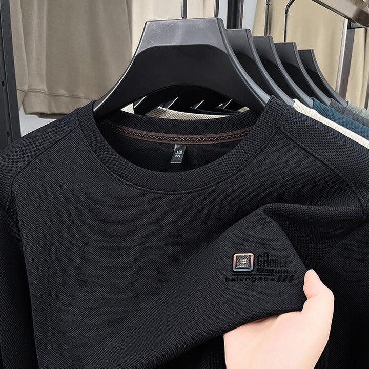 Herren langärmliges Sweatshirt mit strukturiertem Gewebe und stylischem Logo Echoarchiv