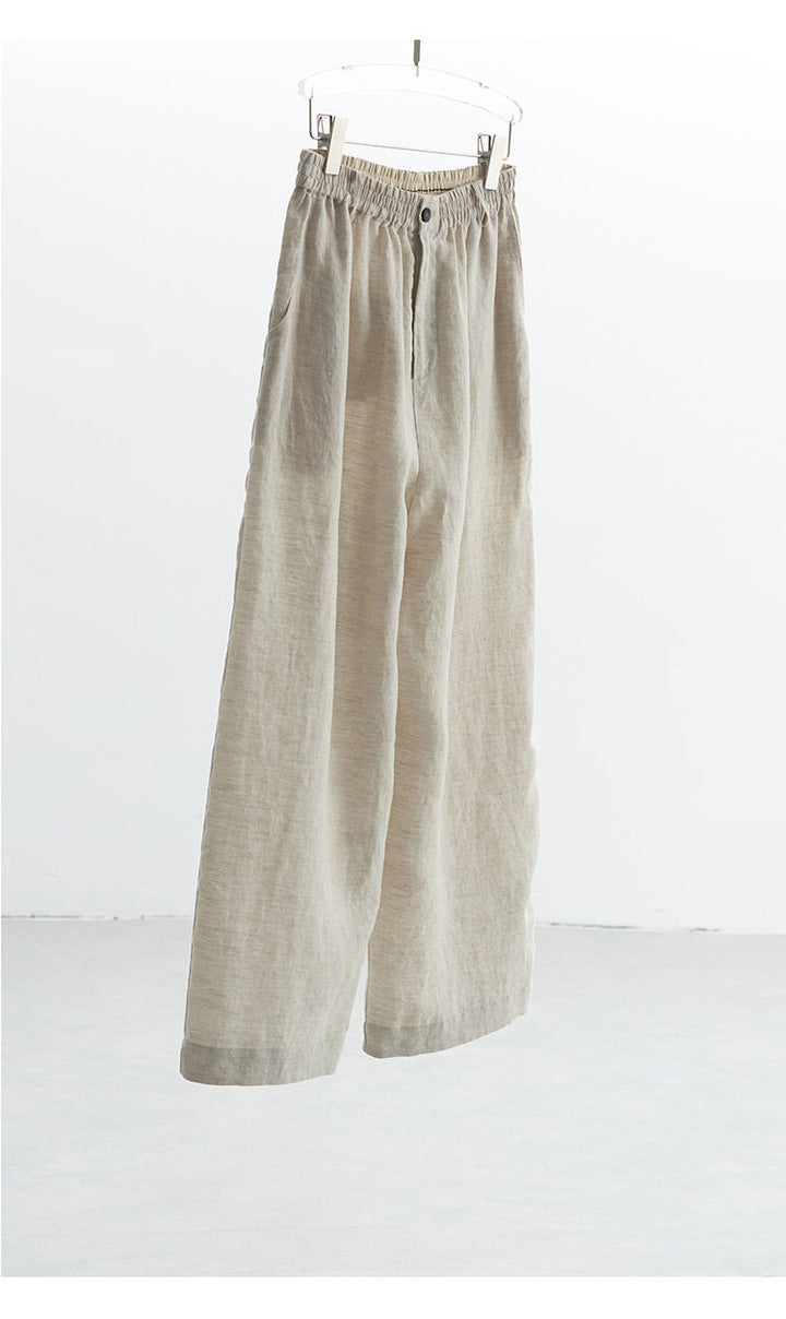Damen Weit geschnittene Leinenhose Echoarchiv