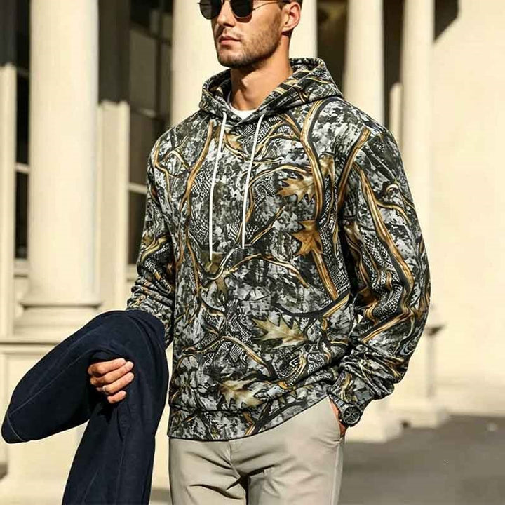 Herren Gemusterter Kapuzenpullover Echo Archiv