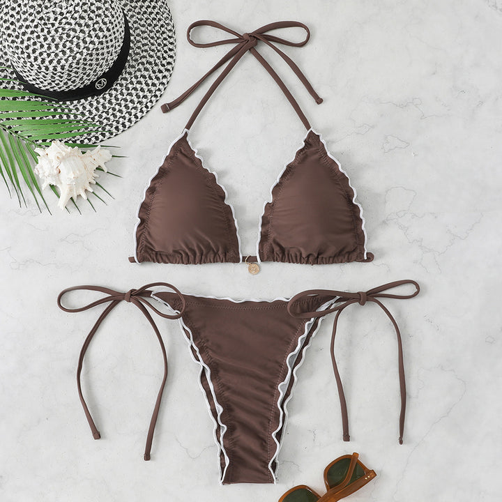 Damen Triangel-Bikini mit verspielten Rüschen Echo Archiv