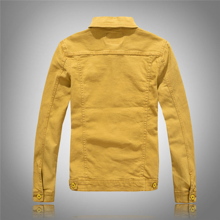 Herren stylische Denimjacke mit modernem Stehkragen und praktischen Taschen Echoarchiv