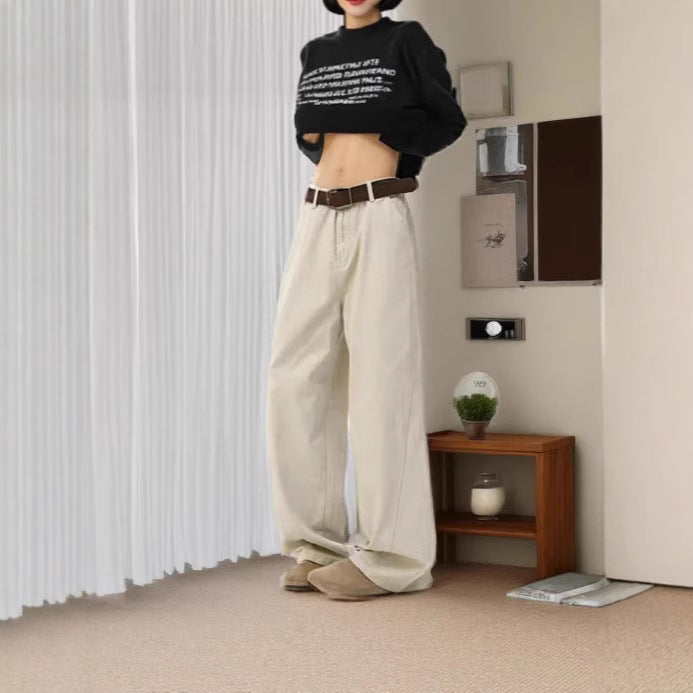 Damen Weitgeschnittene Chino-Hose Echoarchiv 1787982037